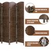 4 Panel Room Dividers and Folding Privacy Screens, 6ft Tall Foldable Portable Room Seperating Divider, Handwork Wood Mesh Woven Design Room Divider Wall, Room Partitions and Dividers Freestanding view 3