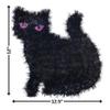 Decorative Tinsel Cat - 12.5" W X 12" H | Black | 1 Pc view 2