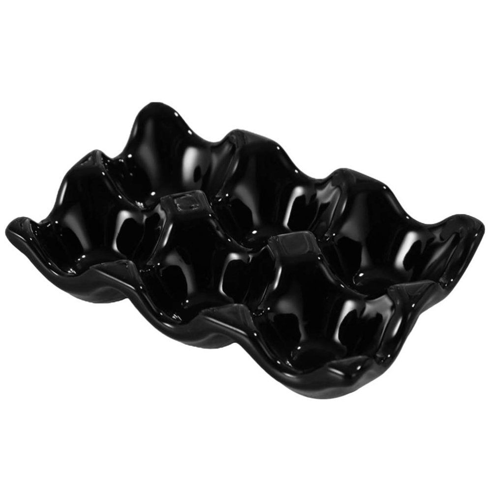 SOLUSTRE 1pc Egg Tray for Refrigerator Decorative Egg Dispenser Organizer Modern Design Holder Smooth Edges Odorless Material for Fridge Countertop