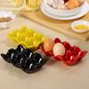 SOLUSTRE 1pc Egg Tray for Refrigerator Decorative Egg Dispenser Organizer Modern Design Holder Smooth Edges Odorless Material for Fridge Countertop view 2
