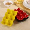 SOLUSTRE 1pc Egg Tray for Refrigerator Decorative Egg Dispenser Organizer Modern Design Holder Smooth Edges Odorless Material for Fridge Countertop view 3