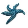 1Pc Handmade Ceramic Starfish Tile, Coastal Wall Decor For Home, Swimingpool Aquarium or Fish Tank, Beach Lover Gift for Women (14cm/5.2in Diameter, Blue) view 2