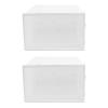 Cabilock 2pcs Stackable Shoe Boxes Shoe Storage Drawer Large Capacity Easy Clean Male Footwear Container view 1