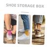 Cabilock 2pcs Stackable Shoe Boxes Shoe Storage Drawer Large Capacity Easy Clean Male Footwear Container view 3