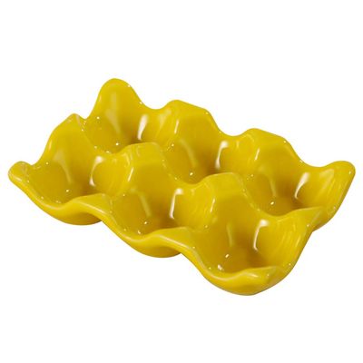 SOLUSTRE Egg Storage Drawer Ceramic Egg Crate Fridge Elegant Odorless Break-resistant
