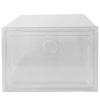 Cabilock 1pc Plastic Shoes Storage Box Capacity Shoe Case Door Practical Organizer for Home and Closet for Seasons Dimensions view 1