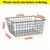 Aeggplant Kitchen Wire Baskets Farmhouse Decor Metal Food Storage Organizer,Household Refrigerator Bin with Built-in Handles for Cabinets,Pantry,Bathroom,Black view 2
