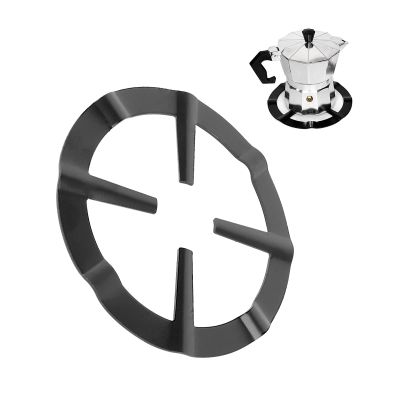 Agatige Wok Ring for Gas Stove, Stainless Iron Stove Pot Stand Cast Iron Wok Ring Black Moka Pot Holder Round Gas Range Burner Grate Support Rack Stand for Kitchen (1PCS)