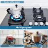 Agatige Wok Ring for Gas Stove, Stainless Iron Stove Pot Stand Cast Iron Wok Ring Black Moka Pot Holder Round Gas Range Burner Grate Support Rack Stand for Kitchen (1PCS) view 3