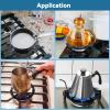 Agatige Wok Ring for Gas Stove, Stainless Iron Stove Pot Stand Cast Iron Wok Ring Black Moka Pot Holder Round Gas Range Burner Grate Support Rack Stand for Kitchen (1PCS) view 4