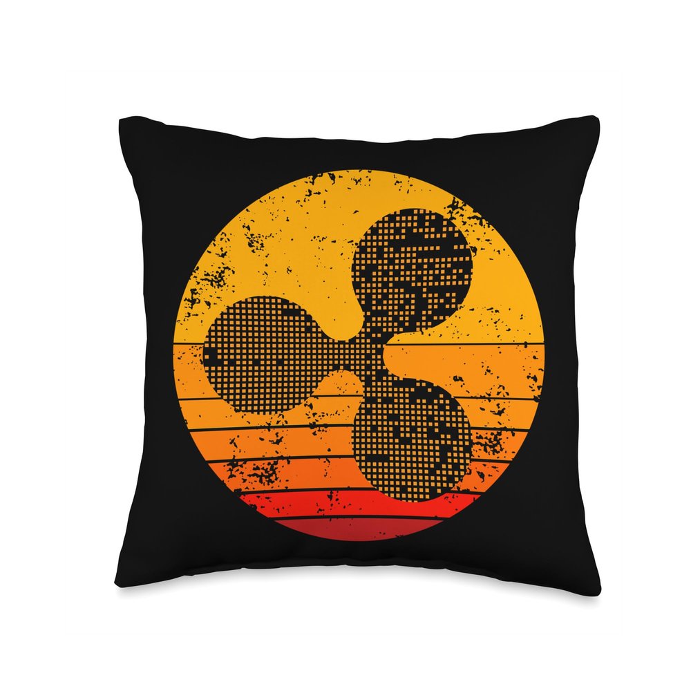 Ripple XRP Blockchain Money Cryptocurrency Money Gift Throw Pillow