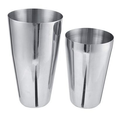 Stainless Steel Cocktail Shaker Set of 2, Bar Shaker Cup Boston Shaker Drink Mixing Shakers Mixer Bartending Shaker Bottle(800/600ML)