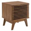 Modway Render Mid-Century Modern 19" Vinyl Record Display Stand in Walnut, 19 Inch view 1