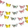 Talking Tables 16ft 3D Butterfly Garland Bunting for Afternoon Tea, Weddings, Kids Birthdays, Fairy Party, Mother's Day or Baby Shower Decorations -Pastel Butterflies in Pink, Blue, Yellow view 1