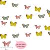 Talking Tables 16ft 3D Butterfly Garland Bunting for Afternoon Tea, Weddings, Kids Birthdays, Fairy Party, Mother's Day or Baby Shower Decorations -Pastel Butterflies in Pink, Blue, Yellow view 2