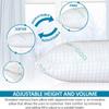 2 Pack King Size Rayon Derived from Bamboo Pillows, Cooling Shredded Memory Foam Pillow Sets for Sleeping for Back, Stomach, Side Sleepers, Adjustable,, Washable Cover, King (Pack of 2) view 3
