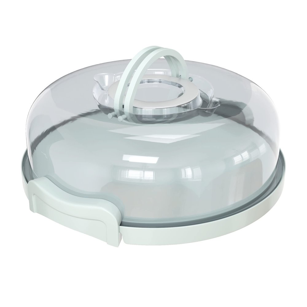 Top Shelf Elements Pie, Cheesecake Carrier for up to 11 in x 3 in cake. Two Sided Fashionable Stand Doubles as Five Section Serving Tray Perfect Taker Caddie for Travel