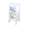 Height Adjustable Kids Kitchen Step Stool with Black and White Magnetic Activity Board Learning Stool for Toddler Chef Helper Standing Tower (White) view 1