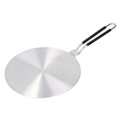 Heat Diffuser, Stainless Steel Induction Adapter Plate with Handle Coffee Milk Cookware Kitchen Utensil for Electric Stove Gas (22cm#)