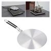 Heat Diffuser, Stainless Steel Induction Adapter Plate with Handle Coffee Milk Cookware Kitchen Utensil for Electric Stove Gas (22cm#) view 3