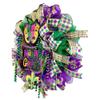 Comedy Tragedy Wreath with BEADS BEADS BEADS! Mardi Gras Fat Tuesday Wreath, Mardi Gras Decorations. Handmade by Paradise Wreath Boutique! view 3