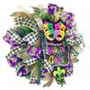 Comedy Tragedy Wreath with BEADS BEADS BEADS! Mardi Gras Fat Tuesday Wreath, Mardi Gras Decorations. Handmade by Paradise Wreath Boutique! view 4