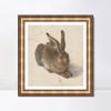INVIN ART Framed Canvas Giclee Print Young Hare, 1502 by Albrecht Drer Wall Art Living Room Home Office Decorations(European Retro Golden Frame with Linen Liner,28"x28") view 1