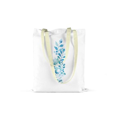 Bonamaison Printed Tote Bag, Reusable Grocery Bag, Shopping Bag, Machine Washable, Eco Friendly, Foldable, Canvas Cloth Bag with Handles, 34x40 Cm - Designed and Manufactured in Turkey