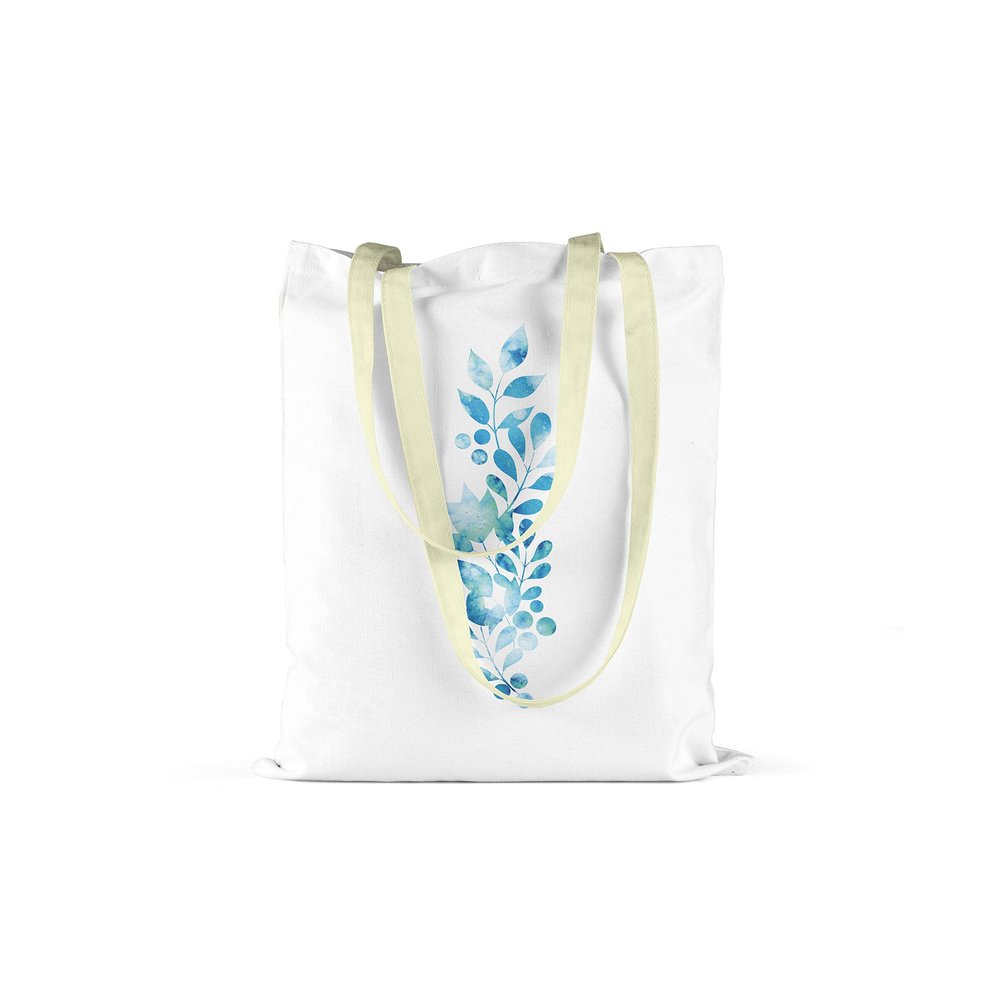 Bonamaison Printed Tote Bag, Reusable Grocery Bag, Shopping Bag, Machine Washable, Eco Friendly, Foldable, Canvas Cloth Bag with Handles, 34x40 Cm - Designed and Manufactured in Turkey