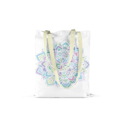 Bonamaison Printed Tote Bag, Reusable Grocery Bag, Shopping Bag, Machine Washable, Eco Friendly, Foldable, Canvas Cloth Bag with Handles, 34x40 Cm - Designed and Manufactured in Turkey