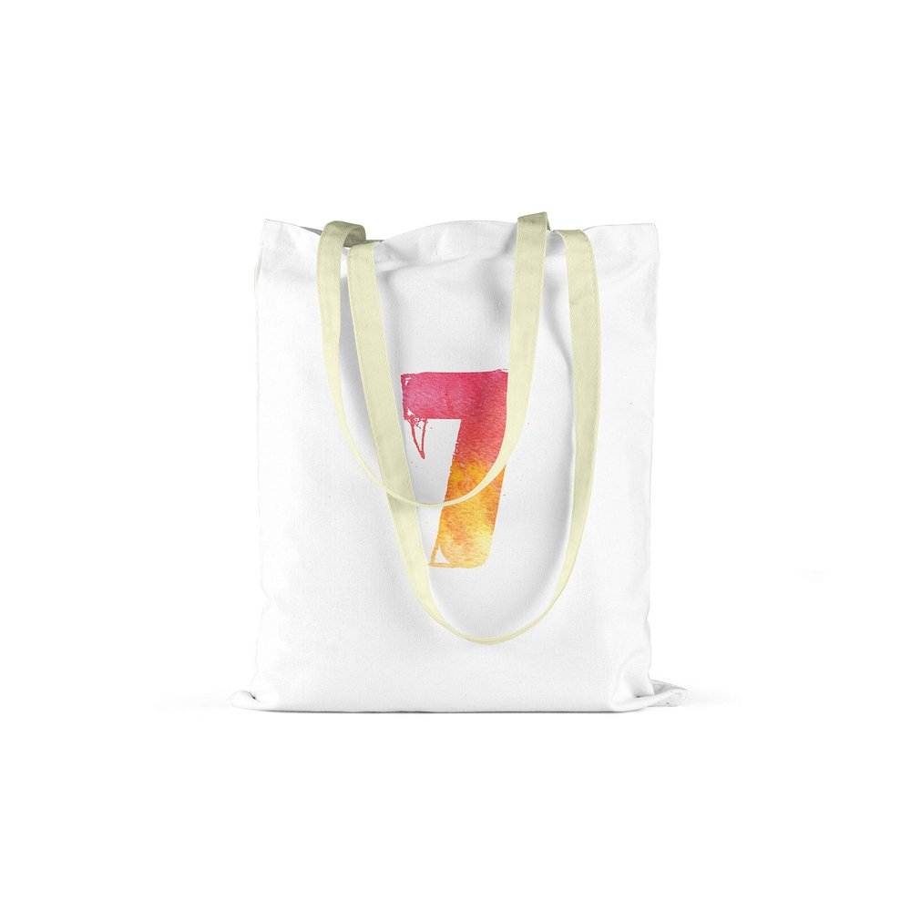 Bonamaison Printed Tote Bag, Reusable Grocery Bag, Shopping Bag, Machine Washable, Eco Friendly, Foldable, Canvas Cloth Bag with Handles, 34x40 Cm - Designed and Manufactured in Turkey