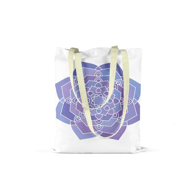 Bonamaison Printed Tote Bag, Reusable Grocery Bag, Shopping Bag, Machine Washable, Eco Friendly, Foldable, Canvas Cloth Bag with Handles, 34x40 Cm - Designed and Manufactured in Turkey