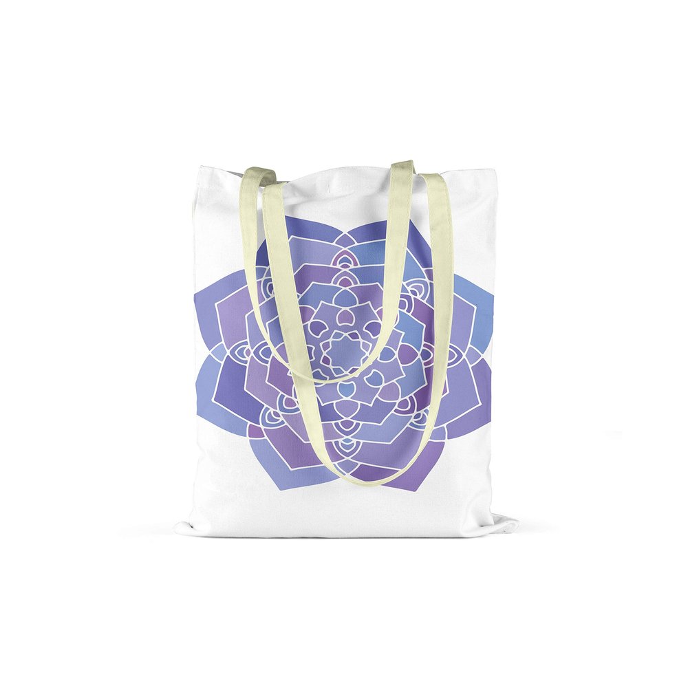 Bonamaison Printed Tote Bag, Reusable Grocery Bag, Shopping Bag, Machine Washable, Eco Friendly, Foldable, Canvas Cloth Bag with Handles, 34x40 Cm - Designed and Manufactured in Turkey