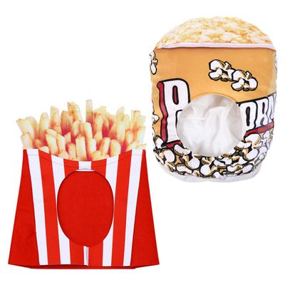 ABOOFAN 2Pcs French Fries Food Hat French Fry Popcorn Costume Novelty Food Hat Caps Funny Headwear Costumes