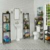 HomeRoots Espresso Finish 2 Tier Solid Wood Over Toilet Organizer view 4