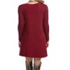 Andongnywell Women's Plus Size Solid color slim Summer Casual Mini Dress Long Sleeve Tshirt Dresses (Red Wine,Large) view 2