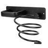 Fdit Space Aluminum Hair Dryer Holder, Wall Mounted Spiral Design, Black, with Straightener Storage Stand and Hooks, Bathroom Organizer view 3