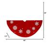 Gerson Holiday Pom Pom Snowflake Tree Skirt, 48-inches(Width), Velvet/Felt view 3
