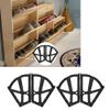 4Pcs/Set Home Furniture Shoes Drawer Cabinet Hinge Flip Plate Frame Turning Rack Accessory Replacement Fittings Stainless Steel for Kitchen Living Room view 2