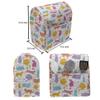 Ambesonne Cat Stand Mixer Cover, Colorful Cat Silhouettes and Outlines Bow Ties Sleeping Playing Happy Joyful, Kitchen Appliance Organizer Bag Cover with a Pocket, 6-8 Quarts, Pink Orange view 4