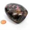 3.5" 580g Pink Rhodonite in Psilomelane Freeform Polished Self Standing Natural Gemstone Crystal Mineral Specimen - Madagascar view 4