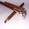 Ganga Nautical Vintage Antique Walking Cane Wooden Walking Stick Golden Brass Handle Knob Gift view 1