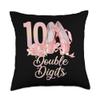 10th Birthday Ballerina Gift Ballet Double Digits Ten Girls Throw Pillow view 1