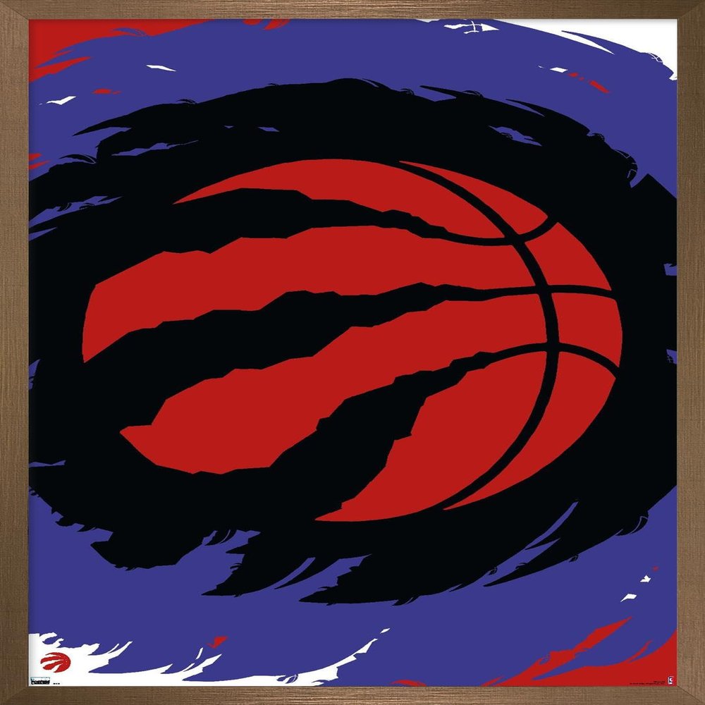 Trends International NBA Toronto Raptors - Logo 20 Wall Poster, 22.4L x 14.7W, Bronze Framed Version