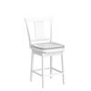 Monarch Specialties I 1233 Bar Stool, Set of 2, Swivel, Counter Height, Kitchen, Wood, Pu Leather Look, White, Grey, Transitional view 4