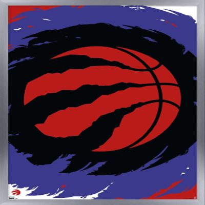 Trends International NBA Toronto Raptors - Logo 20 Wall Poster, 22.4L x 14.7W, Silver Framed Version