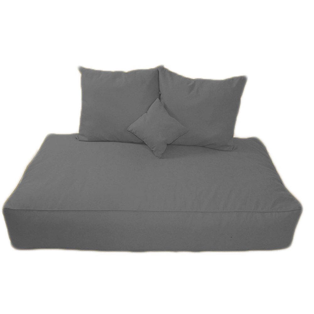 4PCS Large Bean Bag Sofa Cover, Indoor Outdoor Lazy Lounger Tatami Cover for Adults and Kids with No Filling, Beautiful Home Accessory,Gray