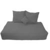 4PCS Large Bean Bag Sofa Cover, Indoor Outdoor Lazy Lounger Tatami Cover for Adults and Kids with No Filling, Beautiful Home Accessory,Gray view 1