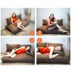 4PCS Large Bean Bag Sofa Cover, Indoor Outdoor Lazy Lounger Tatami Cover for Adults and Kids with No Filling, Beautiful Home Accessory,Gray view 4