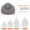 WXFN Storage Bean Bag Chair Cover, Without Filler, The Design of The Backrest is Combined with The Ergonomic, Machine and Hand Washable,Green,XL view 3